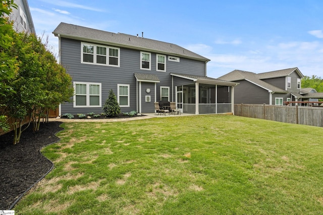 916 Lockhurst Dr, Simpsonville, SC 29681 - rear view of property with a sunroom and a patio