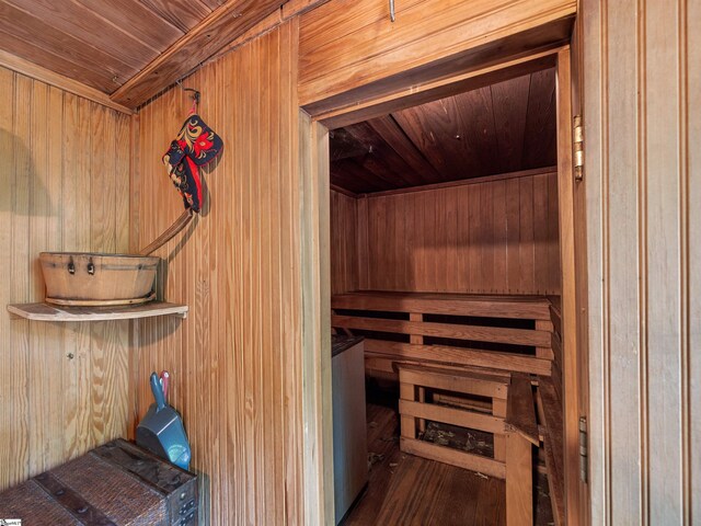132 Rosecrest Rd, Spartanburg, SC 29303 - relaxing sauna / steam room with wood walls and wooden ceiling