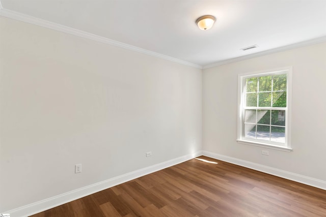 128 Owens St, Spartanburg, SC 29306 - unfurnished room featuring dark wood-type flooring, baseboards, and ornamental molding
