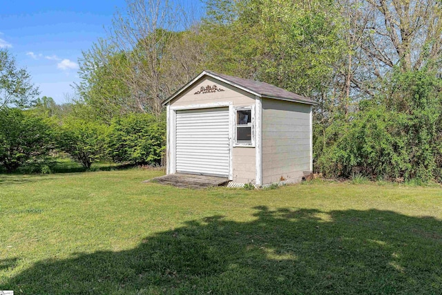 view of shed