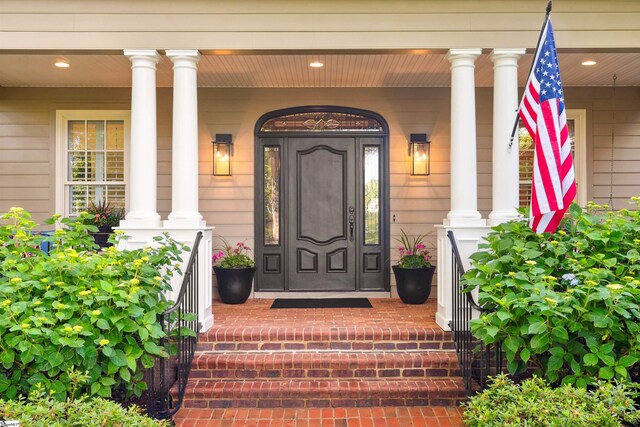 201 King Eider Way, Taylors, SC 29687 - view of exterior entry featuring a porch
