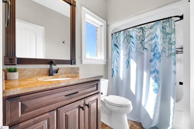 100 Bent Willow Way, Easley, SC 29642 - bathroom with vanity, toilet, and a shower with curtain