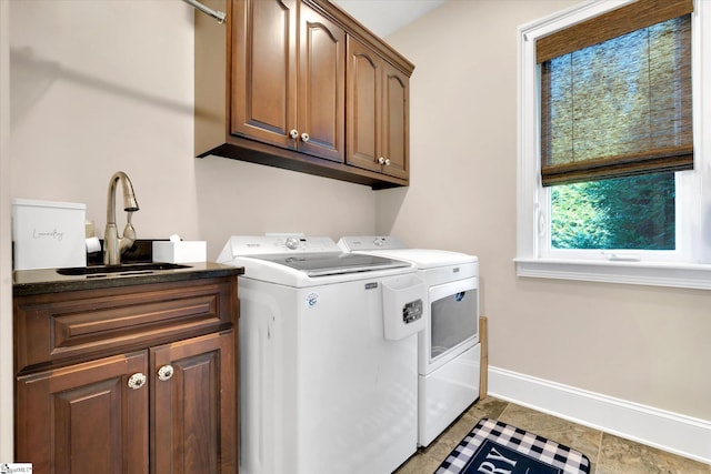 100 Bent Willow Way, Easley, SC 29642 - washroom with independent washer and dryer, cabinet space, light tile patterned flooring, and baseboards