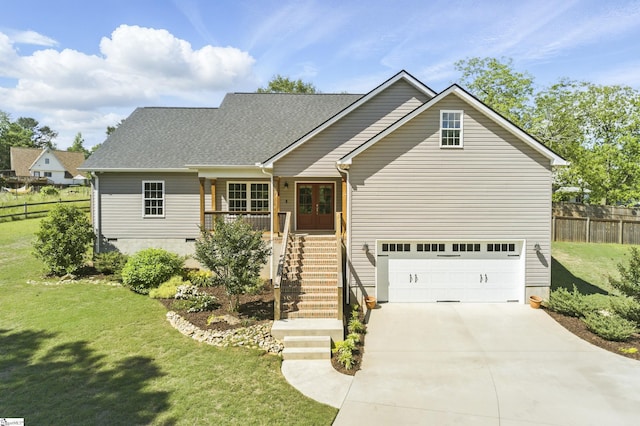 130 Windjammer Way, Anderson, SC 29626 - traditional-style house with driveway, an attached garage, stairs, french doors, and crawl space