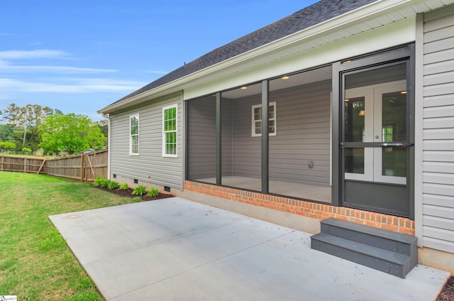 130 Windjammer Way, Anderson, SC 29626 - rear view of house with a patio area, entry steps, roof with shingles, and crawl space