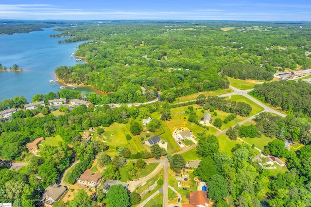 130 Windjammer Way, Anderson, SC 29626 - aerial view of a large body of water and a heavily wooded area
