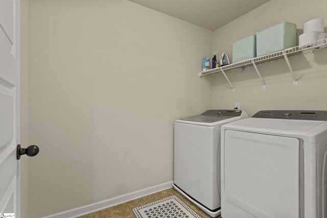 706 Airdale Ln, Simpsonville, SC 29680 - washroom with washer and dryer and baseboards
