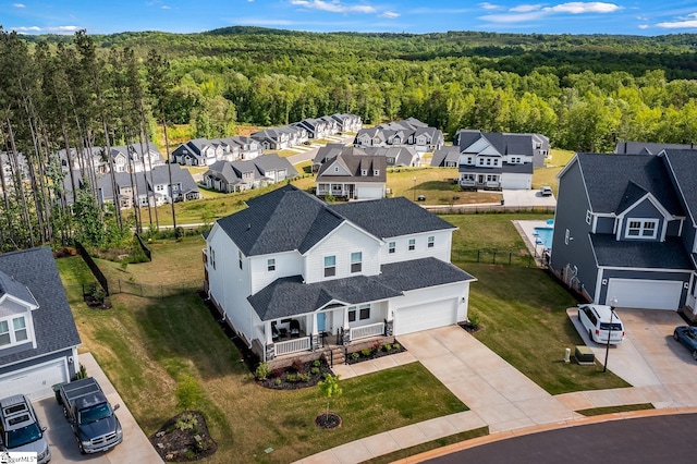 139 Ridgeline Row, Central, SC 29630 - aerial perspective of suburban area with a heavily wooded area