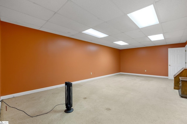 416 Ashley Downs, Anderson, SC 29621 - empty room with light carpet, baseboards, and a paneled ceiling