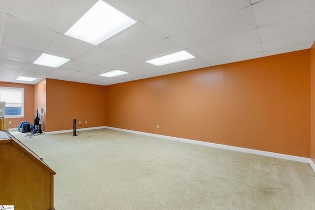 416 Ashley Downs, Anderson, SC 29621 - exercise area featuring carpet flooring, baseboards, and a drop ceiling