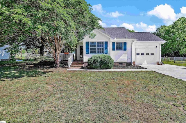 111 Canvas Back Ct, Anderson, SC 29626 - view of front of house featuring an attached garage, concrete driveway, a porch, crawl space, and a shingled roof