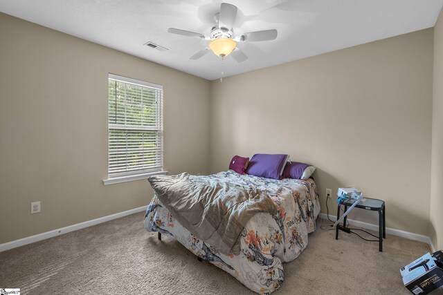 113 Glastonbury Dr, Greer, SC 29651 - bedroom with carpet floors, baseboards, and a ceiling fan