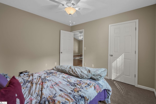 113 Glastonbury Dr, Greer, SC 29651 - carpeted bedroom featuring baseboards and ceiling fan