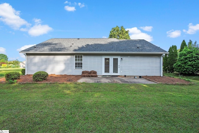 113 Glastonbury Dr, Greer, SC 29651 - rear view of property with a patio, a yard, and roof with shingles