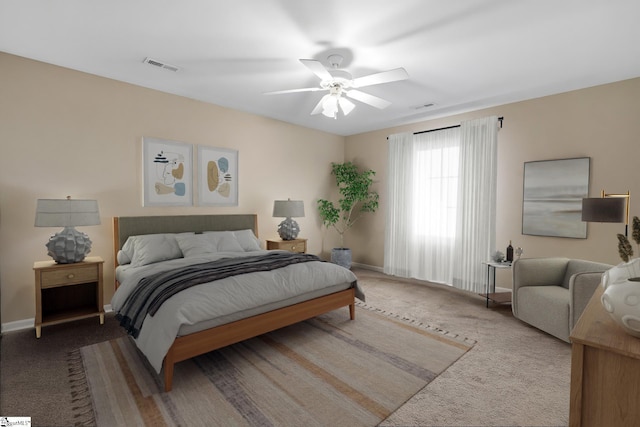 113 Glastonbury Dr, Greer, SC 29651 - bedroom with carpet flooring, baseboards, and ceiling fan
