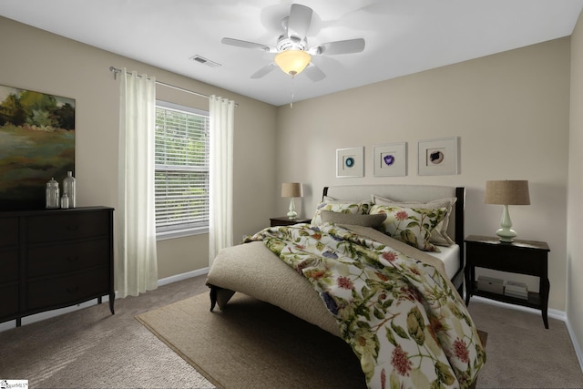 113 Glastonbury Dr, Greer, SC 29651 - bedroom with carpet, baseboards, and ceiling fan