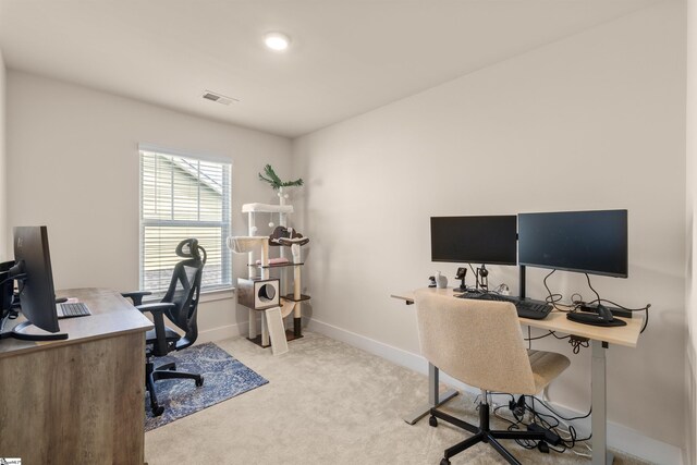 201 Rosecroft Dr, Easley, SC 29642 - office area featuring baseboards and light colored carpet
