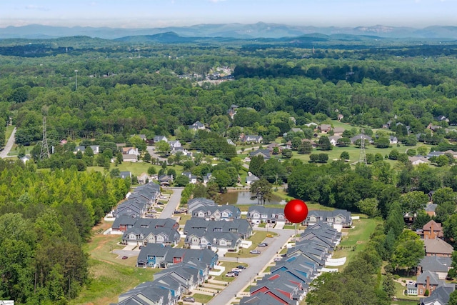 201 Rosecroft Dr, Easley, SC 29642 - aerial perspective of suburban area featuring a forest and mountains