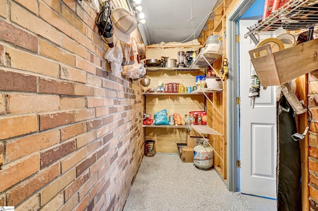 view of storage area