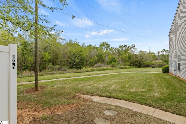 view of green lawn