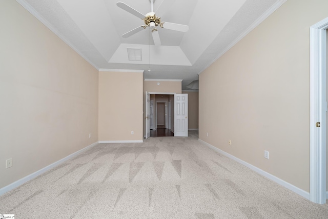 325 Waterton Way, Simpsonville, SC 29680 - unfurnished bedroom with carpet, a raised ceiling, crown molding, and baseboards