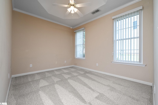 325 Waterton Way, Simpsonville, SC 29680 - unfurnished room featuring ceiling fan, ornamental molding, carpet, and baseboards