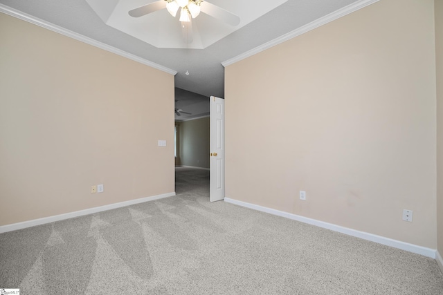 325 Waterton Way, Simpsonville, SC 29680 - spare room with ceiling fan, light colored carpet, crown molding, and baseboards