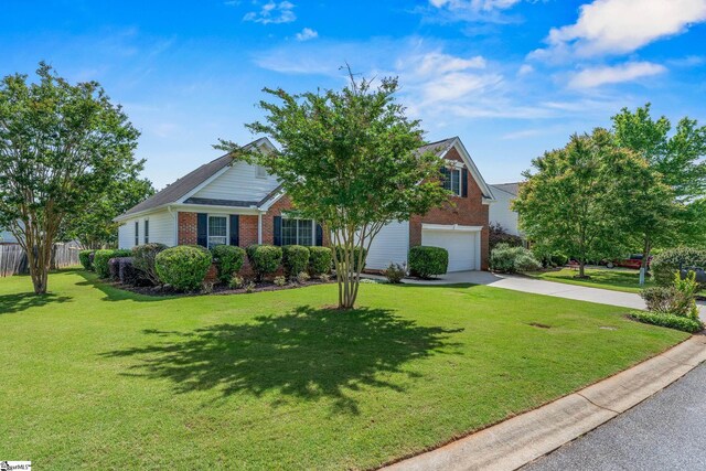 325 Waterton Way, Simpsonville, SC 29680 - view of front of property with brick siding, driveway, and a garage