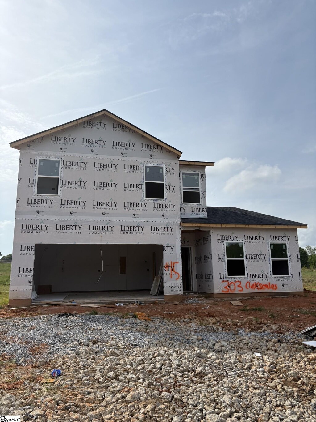 303 Clinkscales Rd Lot 15, Anderson, SC 29624 - unfinished property with a garage and driveway