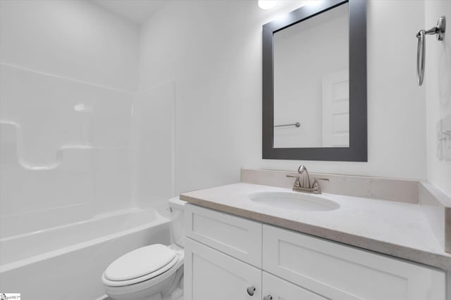107A W Stewart St, Pelzer, SC 29669 - bathroom featuring toilet, vanity, and washtub / shower combination