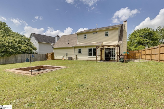 221 Twin Falls Dr, Simpsonville, SC 29680 - rear view of house featuring a chimney and cooling unit