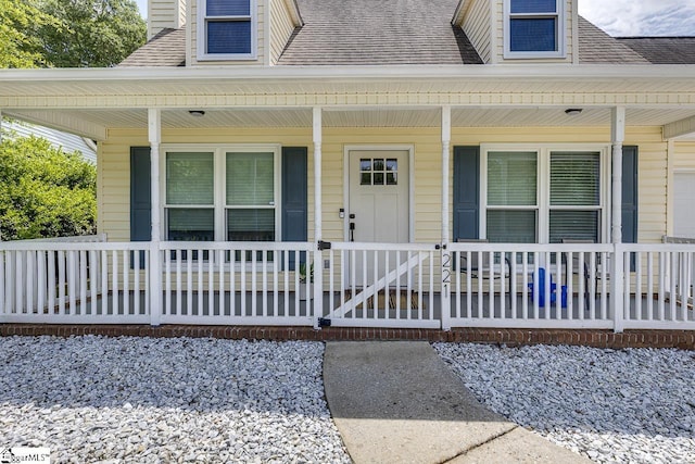 221 Twin Falls Dr, Simpsonville, SC 29680 - entrance to property with a shingled roof and covered porch