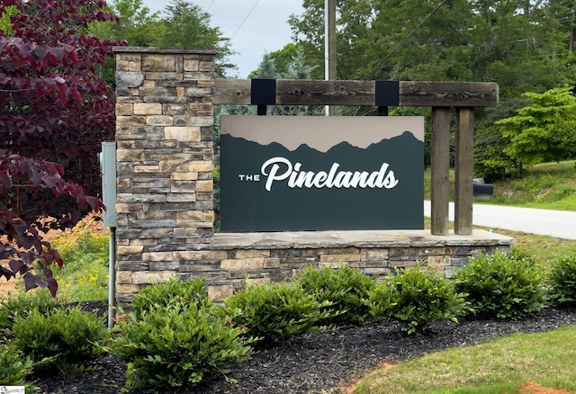 view of community sign