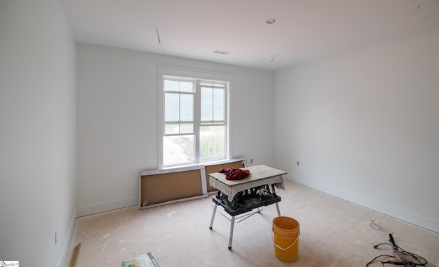 office featuring baseboards