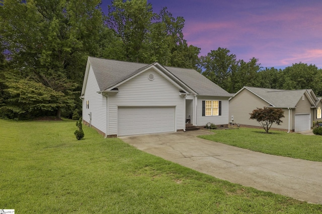 111 Woodvale Ave, Fountain Inn, SC 29644 - view of front of home with a lawn, driveway, and a garage