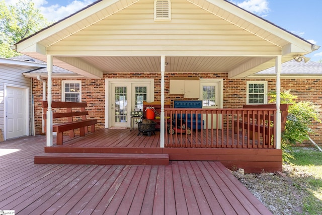 202 Forest Dr, Liberty, SC 29657 - view of wooden terrace