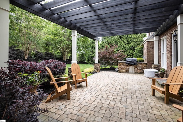 5 Marlis Ct, Greer, SC 29650 - view of patio / terrace featuring a pergola and an outdoor kitchen