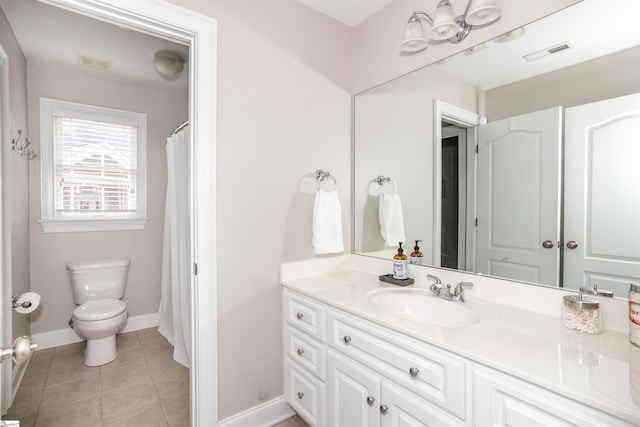 5 Marlis Ct, Greer, SC 29650 - bathroom with toilet, vanity, tile patterned floors, and baseboards