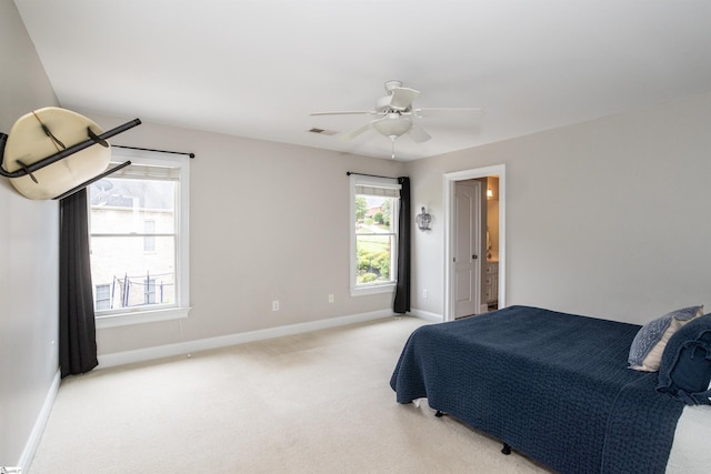 5 Marlis Ct, Greer, SC 29650 - bedroom with light carpet, baseboards, and ceiling fan