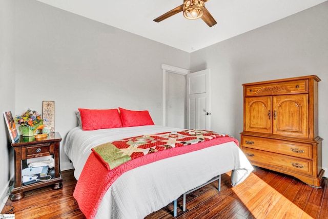 475 Johnson Rd, Easley, SC 29642 - bedroom with dark wood-type flooring and a ceiling fan