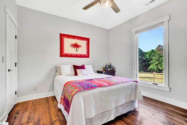 475 Johnson Rd, Easley, SC 29642 - bedroom featuring baseboards, wood finished floors, and ceiling fan