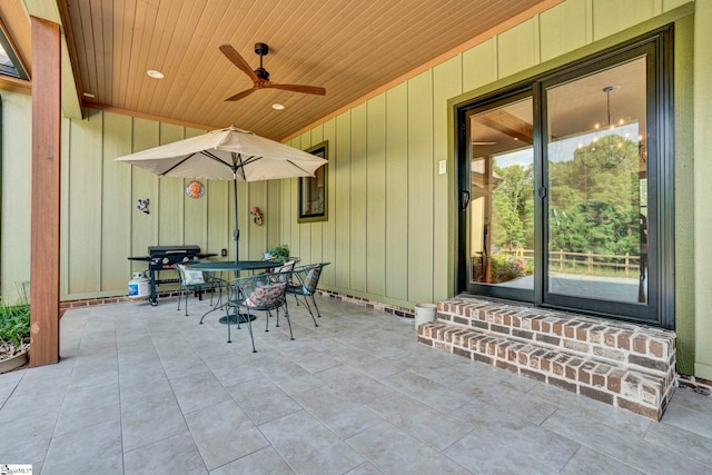 475 Johnson Rd, Easley, SC 29642 - view of patio with outdoor dining space and a ceiling fan