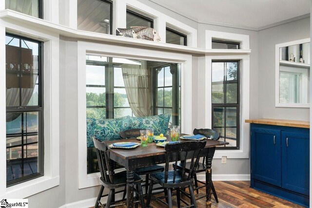 1230 Melton Rd Unit # 16, West Union, SC 29696 - dining area with baseboards and dark wood-type flooring