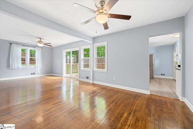 222 Woodview Ave, Spartanburg, SC 29306 - unfurnished room featuring ceiling fan, hardwood / wood-style flooring, and baseboards