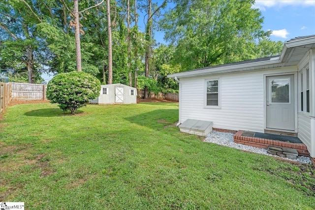 222 Woodview Ave, Spartanburg, SC 29306 - view of yard featuring a storage shed and an outdoor structure