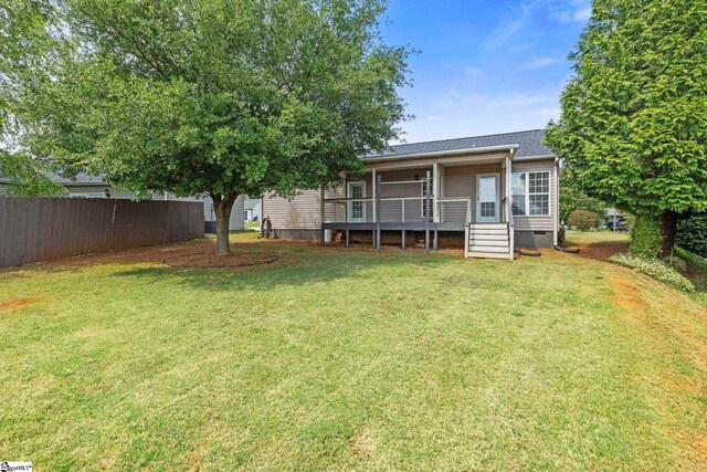 330 Split Oak Ln, Inman, SC 29349 - view of yard featuring a deck