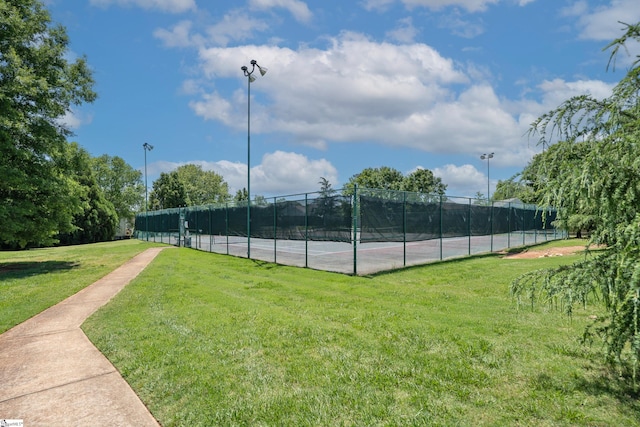 view of tennis court