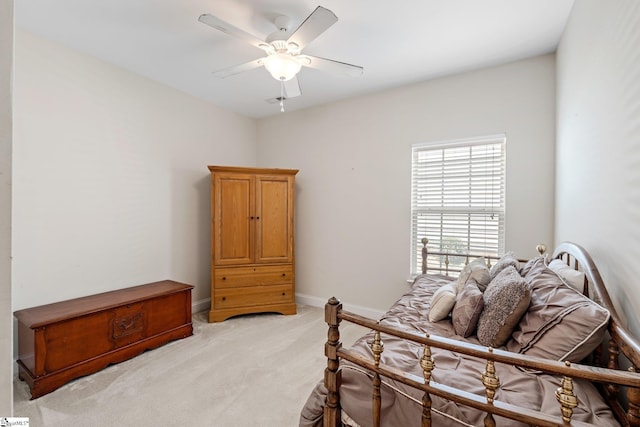 11 Penrith Ct, Simpsonville, SC 29681 - bedroom featuring light carpet, baseboards, and ceiling fan