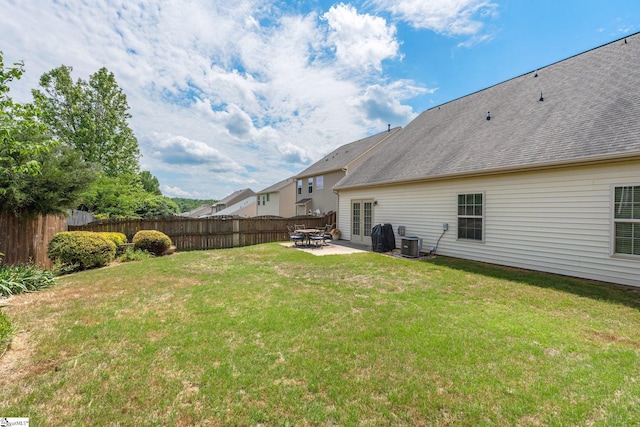 11 Penrith Ct, Simpsonville, SC 29681 - view of yard featuring a patio area, central AC, and french doors