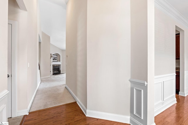 11 Penrith Ct, Simpsonville, SC 29681 - hallway with wood finished floors